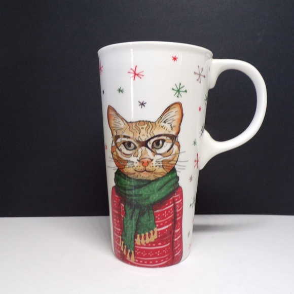 Travel Latte Cup GiftBox Christmas Cat 17oz HG1515 - Picture 2 of 8